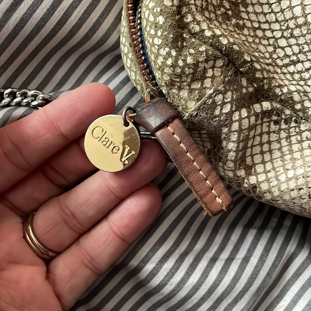 COPY - Clare V. midi sac crossbody snakeskin - Picture 9 of 12